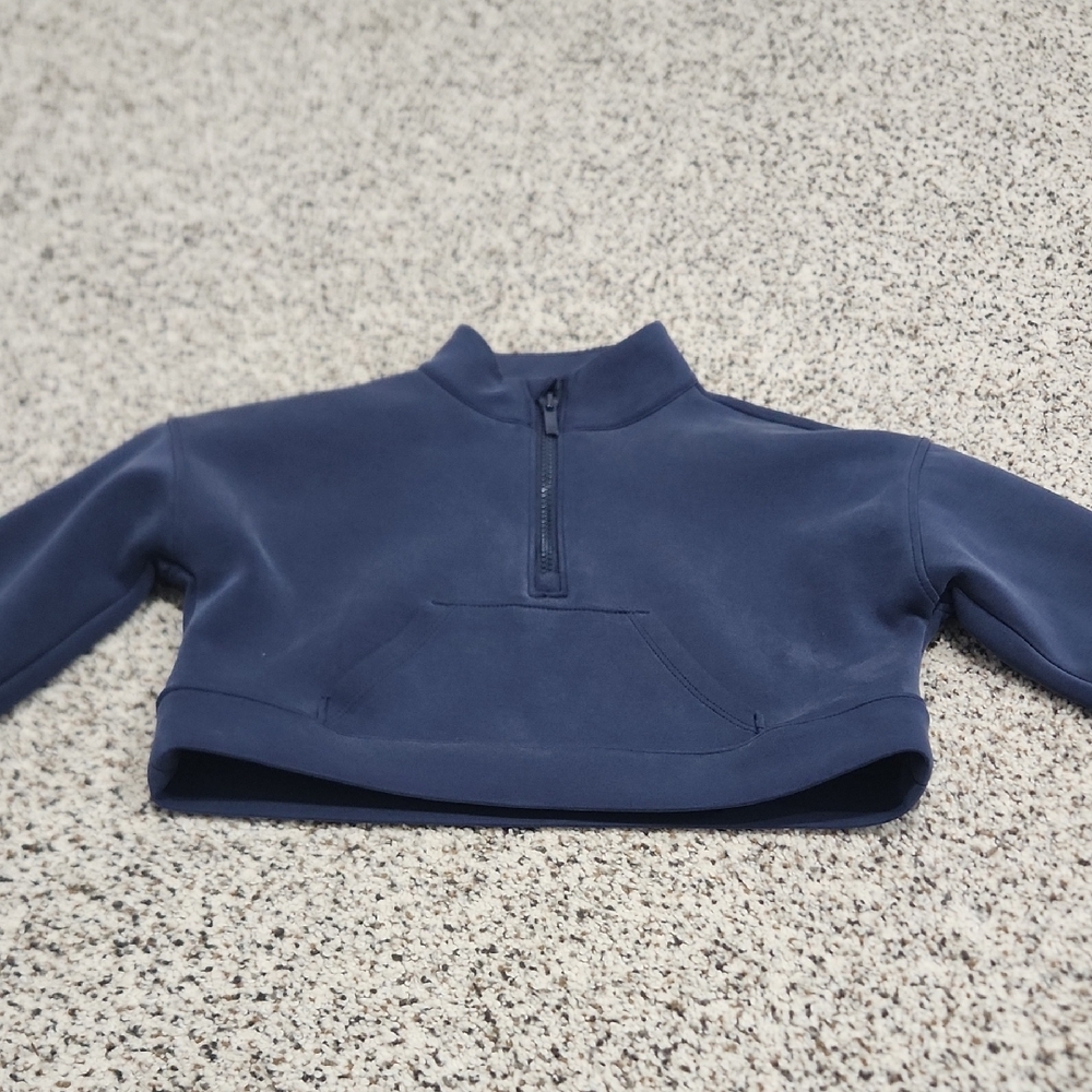All in Motion Navy Toddler Girls Quarter-Zip Sweatshirt